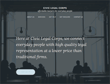 Tablet Screenshot of civiclegalcorps.org